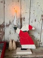 Brocante kandelaar kerstman, Diversen, Kerst, Ophalen of Verzenden