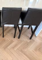 Ikea leren bergmund barkrukken 2 stuks zwart leer, Huis en Inrichting, 2 krukken, Ophalen, Zo goed als nieuw, Leer