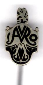 AVRO zwart email op zilverkleurig speldje ( V_005 ), Verzamelen, Speldjes, Pins en Buttons, Verzenden, Nieuw, Merk, Speldje of Pin