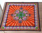 UNIEK 2 VINTAGE ZAKDOEKEN 56x58 CLOWNSGEZICHT FEESTGANGERS, 56 x 58 cm 100% Katoen, Carnaval, Maat 46/48 (XL) of groter, Nieuw