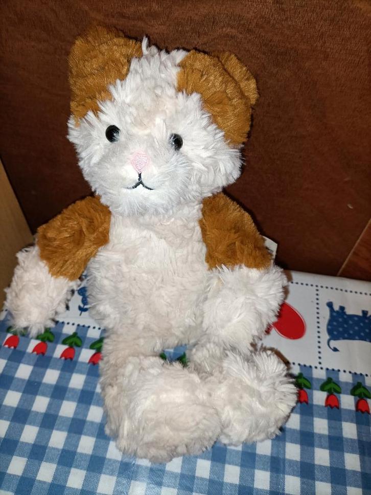 Hema oude poes knuffel rood met wit, Kinderen en Baby's, Speelgoed | Knuffels en Pluche, Ophalen of Verzenden