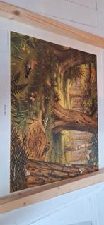 Bosprint met dieren, Ophalen, Natuur en Biologie