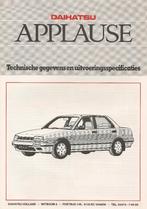 Vouwfolder Daihatsu Applause technische gegevens, 1989, Ophalen of Verzenden, Nieuw, Overige merken
