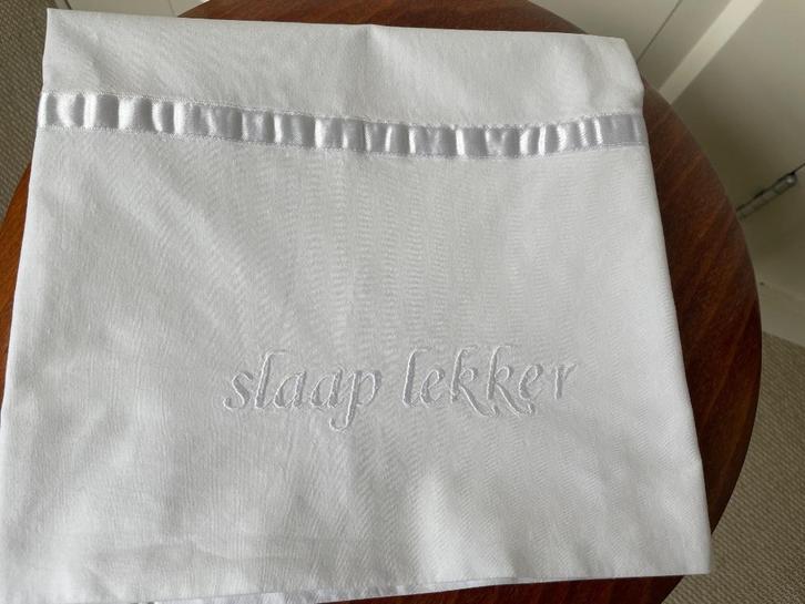 lakentje wieg Prenatal  -  Slaap lekker, Kinderen en Baby's, Kinderkamer | Beddengoed, Zo goed als nieuw, Overige typen, Wit, Jongetje of Meisje