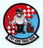 US Navy patch VFA-211 F/A-18E Try and take her, Embleem of Badge, Amerika, Ophalen of Verzenden, Marine