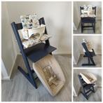 ZGAN! Stokke Tripp Trapp blauw grijs+babyset,kussen,newborn, Kinderen en Baby's, Kinderstoelen, Ophalen of Verzenden, Zo goed als nieuw