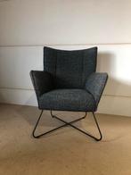 Donkergrijze stoffen fauteuil, Huis en Inrichting, Fauteuils, Ophalen, Gebruikt, Stof, 75 tot 100 cm