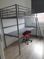 Ikea hoogslaper met bureau, 90 cm, Gebruikt, Hoogslaper, Eenpersoons