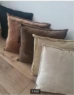 Velvet Kussens 50x50 Diga Colmore, Ophalen of Verzenden, Nieuw, Beige, Vierkant