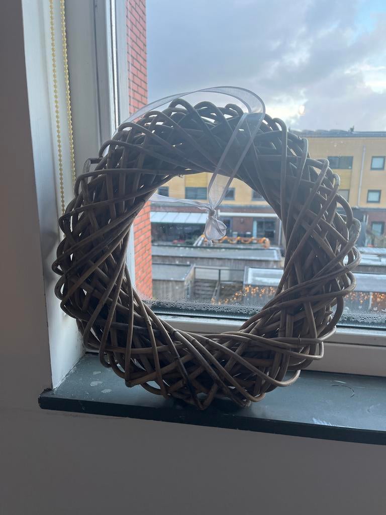 Rieten Krans - 30 cm Doorsnede - Nieuw, Huis en Inrichting, Woonaccessoires | Kransen, Ophalen of Verzenden, Nieuw