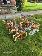 Paardjes houten Antieke kleine model carrousel paardjes, Antiek en Kunst, Ophalen
