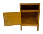 Vintage Nachtkastje Jaren 60 Design Berken Fineer, Gebruikt, Minder dan 45 cm, Vintage, Vintage