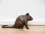 241* Bronzen muis zittend (Boven €75 geen verzendkosten), Ophalen of Verzenden, Nieuw, Overige materialen, Dierenbeeld