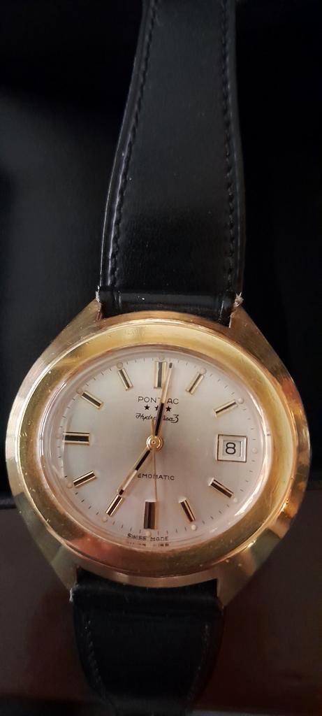 Pontiac automaat nieuw staat   80, euro., Sieraden, Tassen en Uiterlijk, Horloges | Antiek, Polshorloge, Overige merken, Staal