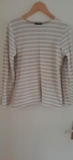Saint James gestreepte trui dik t shirt- Maat M, Maat 38/40 (M), Saint James, Beige, Ophalen of Verzenden