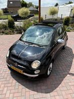 Fiat 500C 0.9 TwinAir – zwarte cabrio 2013,, Auto's, Fiat, Cabriolet, Zwart, Origineel Nederlands, Handgeschakeld