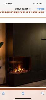 Faber e-Matrix Mood Haard - Waterdamp, 2-Zijdig Glas, Ophalen, Nieuw, Inbouwhaard, Elektrische haard
