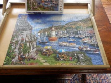 Legpuzzel 1000 stukken Village Harbour::Rebo puzzel.