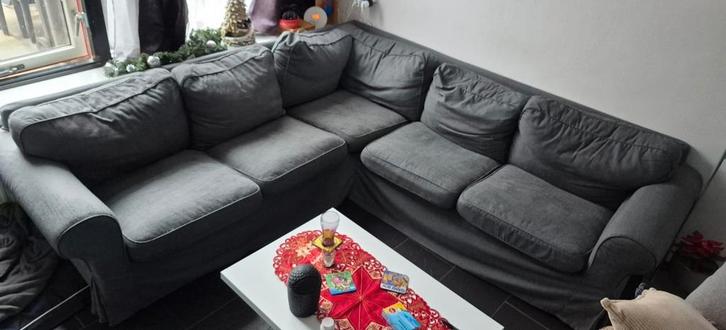 Ikea Ektorp Hoekbank - Gratis Af te Halen, Huis en Inrichting, Banken | Bankstellen, Gebruikt, Vierpersoons of meer, Stof, Ophalen