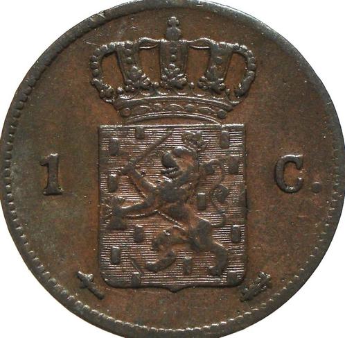 Nederland 1 cent 1863, Postzegels en Munten, Munten | Nederland, Losse munt, 1 cent, Koning Willem III, Ophalen of Verzenden