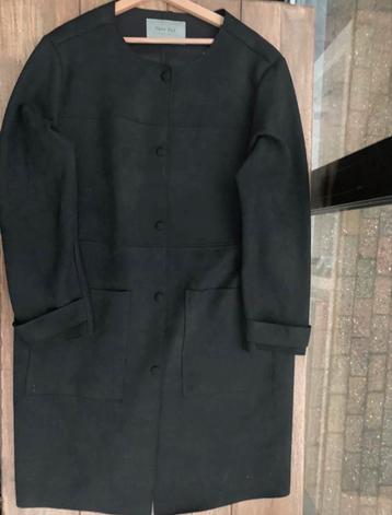 Open End Jas Suède Look Zwart Maat 44/XXL beschikbaar voor biedingen