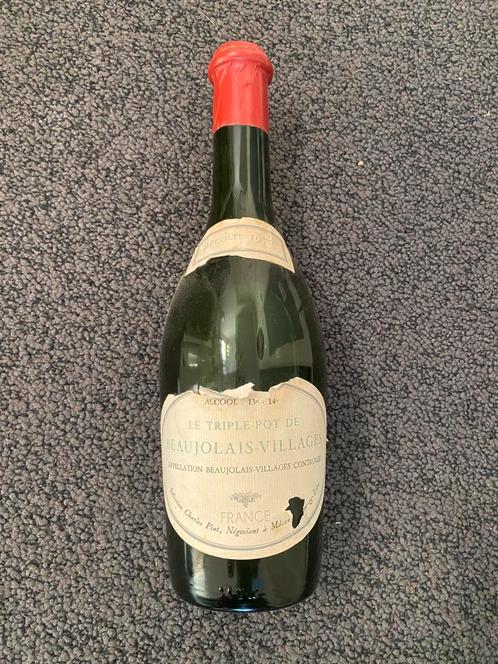 Triple Pot Beaujolais Villages 1970, Verzamelen, Wijnen, Zo goed als nieuw, Overige typen, Frankrijk, Ophalen of Verzenden