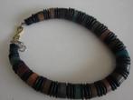 Vintage Manouk ketting houten schijfjes., Ophalen of Verzenden, Zo goed als nieuw, Overige kleuren, Overige materialen