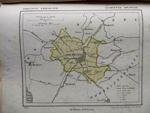 07 / Bolsward / Hartwerd/ Exmorra/ Tjerkwerd Litho Kuyper FR, Antiek en Kunst, Kunst | Litho's en Zeefdrukken, Ophalen of Verzenden