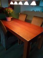 Kersenhouten tafel + 4 stoelen, Huis en Inrichting, Tafels | Eettafels, Gebruikt, 150 tot 200 cm, Rechthoekig, 50 tot 100 cm
