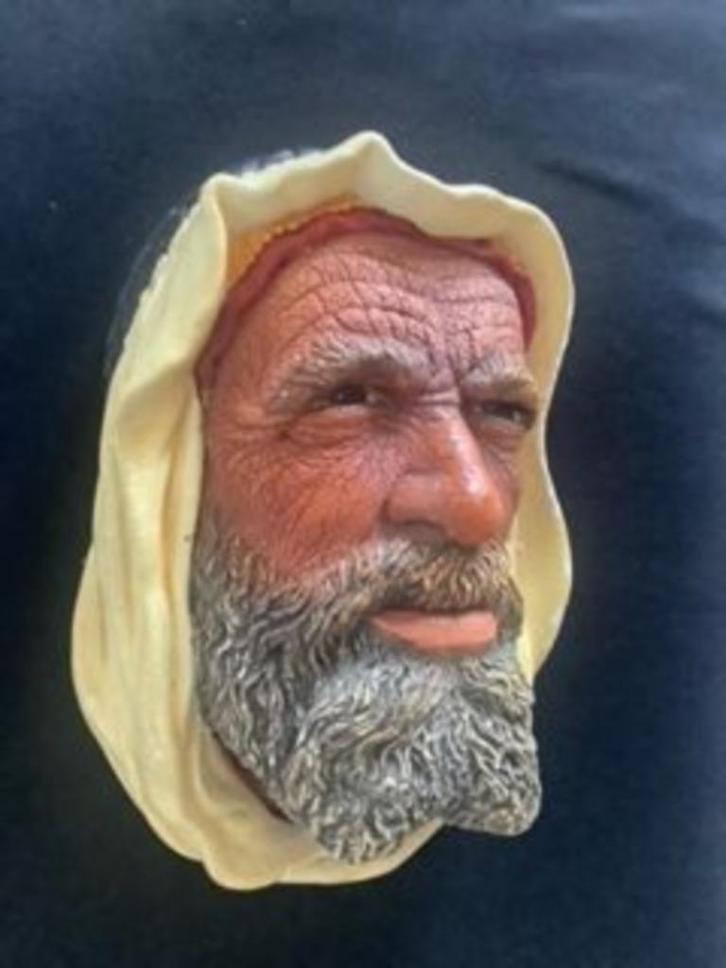 Bossons vintage hoofd plaquette beeldje wanddecoratie, Verzamelen, Beelden en Beeldjes, Zo goed als nieuw, Mens, Ophalen