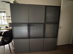 Hoge zwarte kasten + tv meubel, Huis en Inrichting, Kasten | Kledingkasten, Ophalen, 150 tot 200 cm, Zo goed als nieuw, Minder dan 100 cm