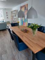 Houten eettafel met U-poot, Huis en Inrichting, Tafels | Eettafels, Ophalen, 200 cm of meer, 50 tot 100 cm, Zo goed als nieuw