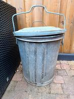 Ijzeren,  metalen  vuilnisemmer, Ophalen of Verzenden, Gebruikt, Metaal, Minder dan 50 cm