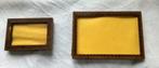 2 Leuke antieke kleine houten lijstjes uit Frankrijk, Verzenden