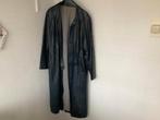 Lange vintage leren jas, Ophalen of Verzenden, Gedragen, Maat 46/48 (XL) of groter, Blauw