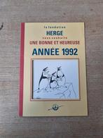 Hergé Wenskaart 1992 Gesigneerd Fanny Remi, Eén stripboek, Ophalen of Verzenden, Zo goed als nieuw
