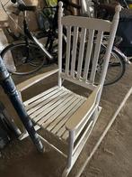 Witte schommel stoel hout, Tuin en Terras, Gebruikt, Hout, Ophalen