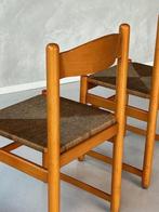 Jaren 70 eetkamerstoelen vintage oranje retro riet prijs p/s, Huis en Inrichting, Stoelen, Gebruikt, Overige kleuren, Vintage