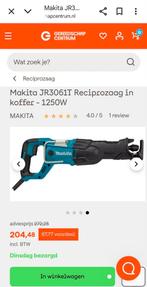 makktt JR3061T recipozaag x3 gebruik, Doe-het-zelf en Verbouw, Gereedschap | Zaagmachines, Ophalen of Verzenden, Zo goed als nieuw
