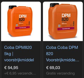 2,4 kiloCoba dpm 820 voorstrijkmiddel beschikbaar voor biedingen