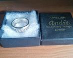 Zilveren ring met strass maat 17/18, Ophalen of Verzenden, Zo goed als nieuw, 17 tot 18, Dame of Heer