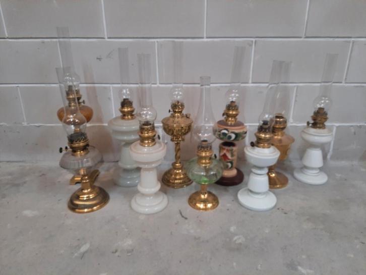 Collectie Oude Olielampen 10 stuks., Antiek en Kunst, Antiek | Lampen, Ophalen