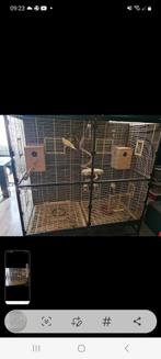 Verrijdbare kooi al uit elkaar graag ophallen, Ophalen of Verzenden, Gebruikt, Metaal, Vogelkooi