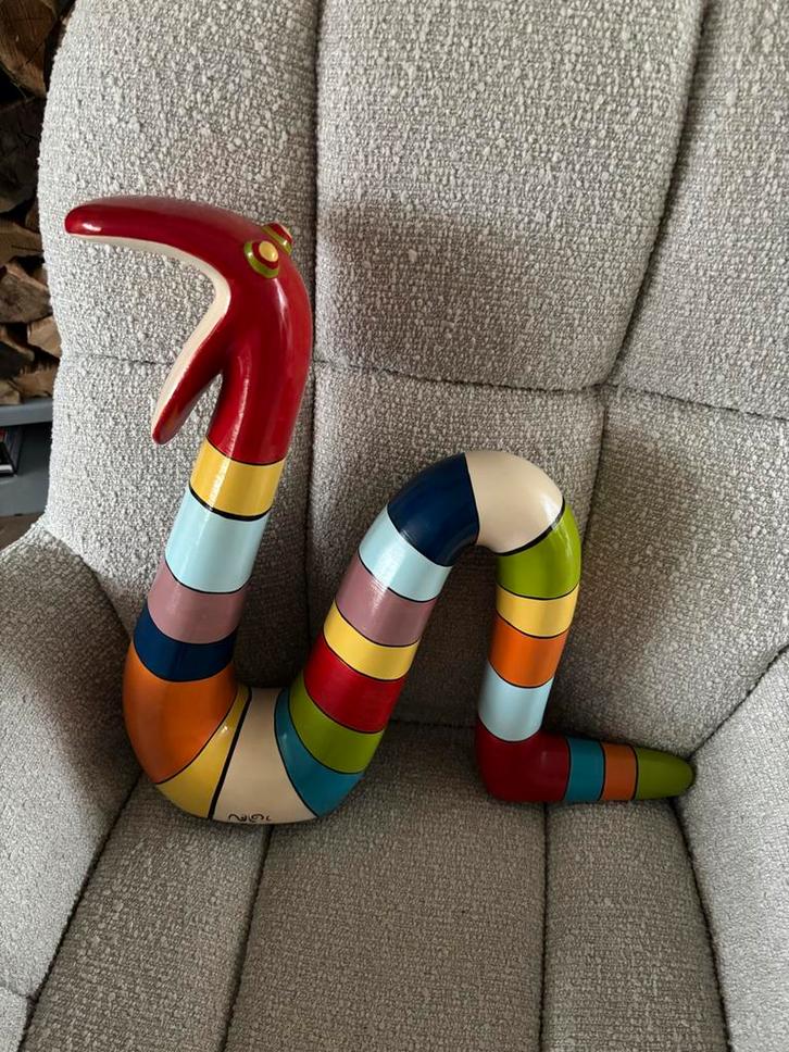 Niloc Pagen moving snake rainbow - Kleurrijk Kunstobject, Antiek en Kunst, Kunst | Beelden en Houtsnijwerken, Ophalen of Verzenden
