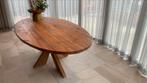 Eettafel ovaal teakhout, Huis en Inrichting, Tafels | Eettafels, Ophalen, Gebruikt, 100 tot 150 cm, Teakhout