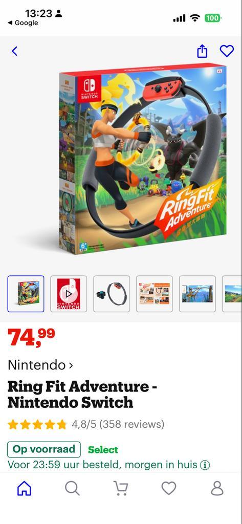 Nintendo Switch + Ring Fit, Braintraining & Mario Rabbids, Spelcomputers en Games, Games | Nintendo Switch, Nieuw, Avontuur en Actie