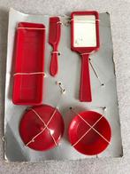 Vintage Kaptafel Set Kam Spiegel Pop Poppen 11 cm, Ophalen of Verzenden, Gebruikt