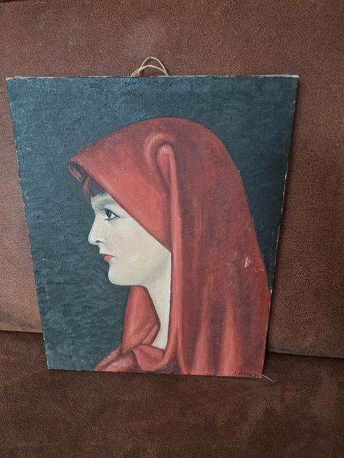 schilderijtje, Antiek en Kunst, Curiosa en Brocante, Ophalen of Verzenden