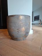 Grote binnen bloempot /plantenpot 35 cm - goud, grijs, beige, Tuin en Terras, Overige materialen, Rond, Zo goed als nieuw, Minder dan 40 cm