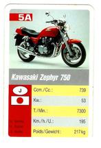 Kw1302 motorkaartje 5a kawasaki zephyr 750, Ophalen of Verzenden, Zo goed als nieuw, Auto's